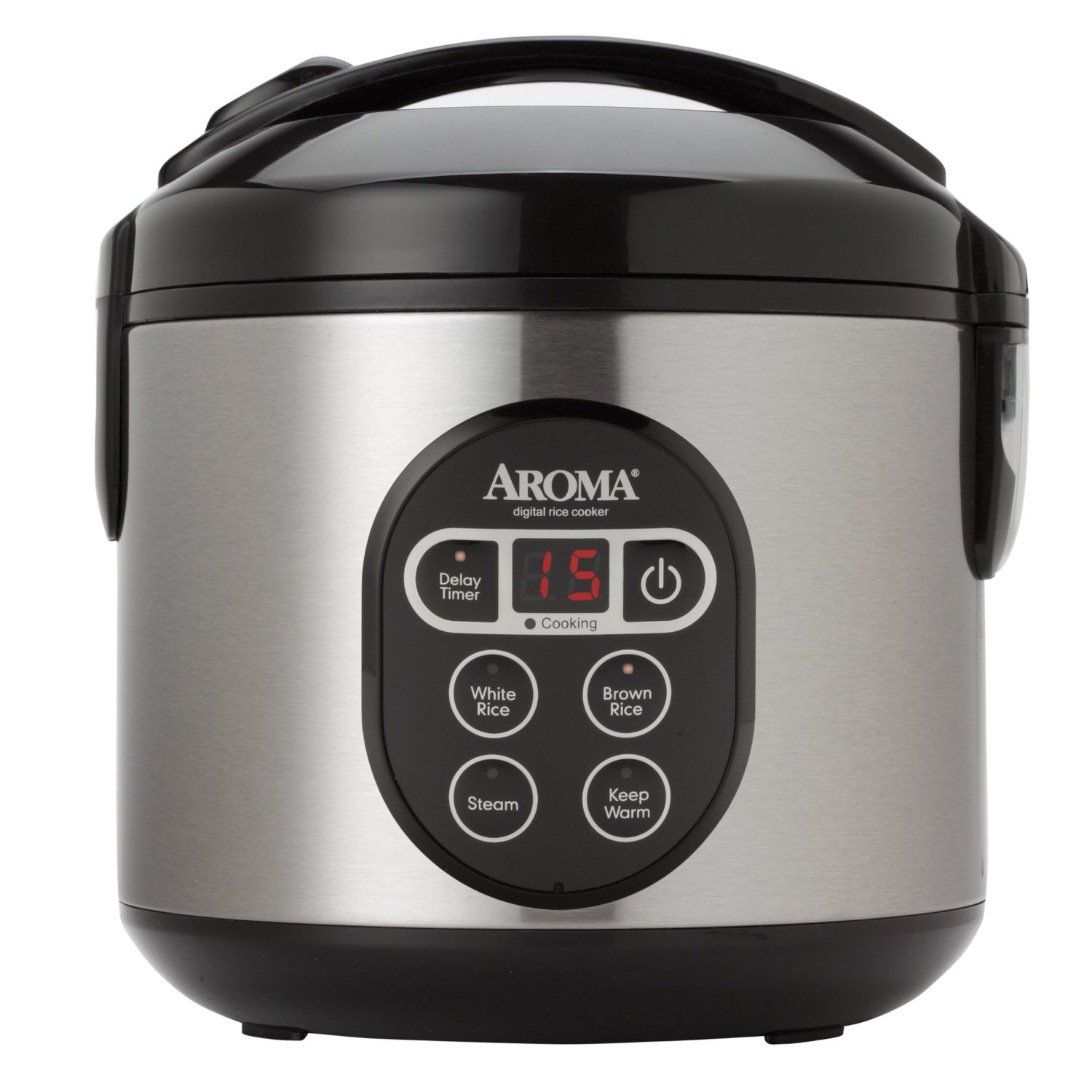 Aroma 8-Cup (Cooked) Digital Rice Cooker and Food Steamer