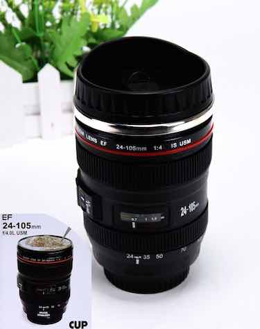 Stainless Steel Camera Lens Thermos