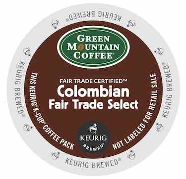 Green Mountain Coffee Colombian Fair Trade Select, 72 Count