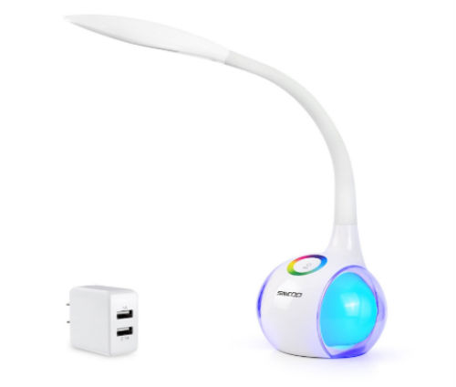 Saicoo LED Desk Lamp with Multi-Colored Night Light