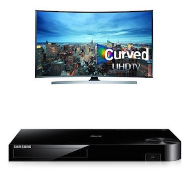 Samsung UN48JU7500 Curved 48-Inch TV with BD-H6500 Blu-ray Player
