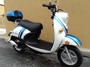 TaoTao CY50-B BLUE 49cc Gas Automatic Scooter - street legal mopeds
