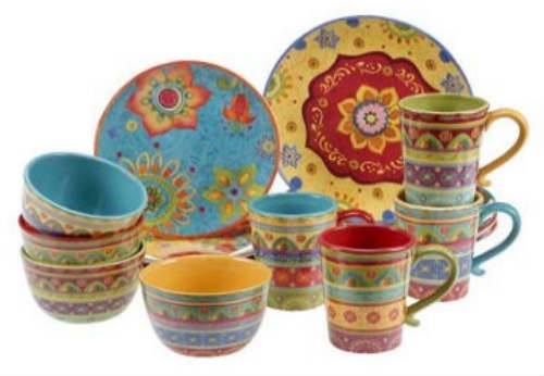 Tunisian Sunset Ceramic 16-Piece Dinnerware Set