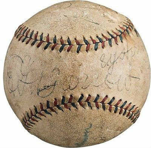 Signed Babe Ruth 1918 World Series Baseball