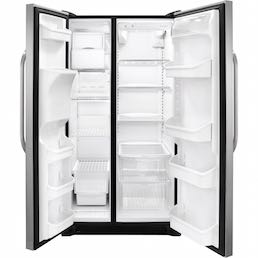 Frigidaire Stainless Steel Side-By-Side Refrigerator Open