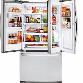 LG French Door Refrigerator Open