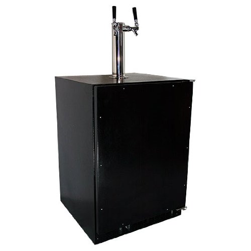 24-Inch Indoor Half Keg Draft Beer Dispenser Right Hinge Door, Black