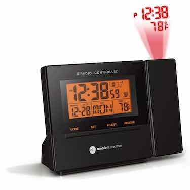 Ambient Weather RC-8427 Radio Controlled Projection Alarm Clock