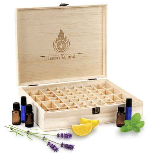 Essential Oil Wooden Box Organizer
