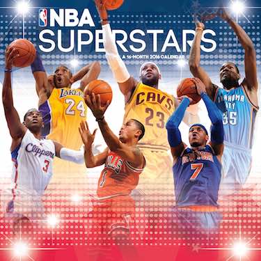 NBA Superstars 2016 Wall Calendar 
